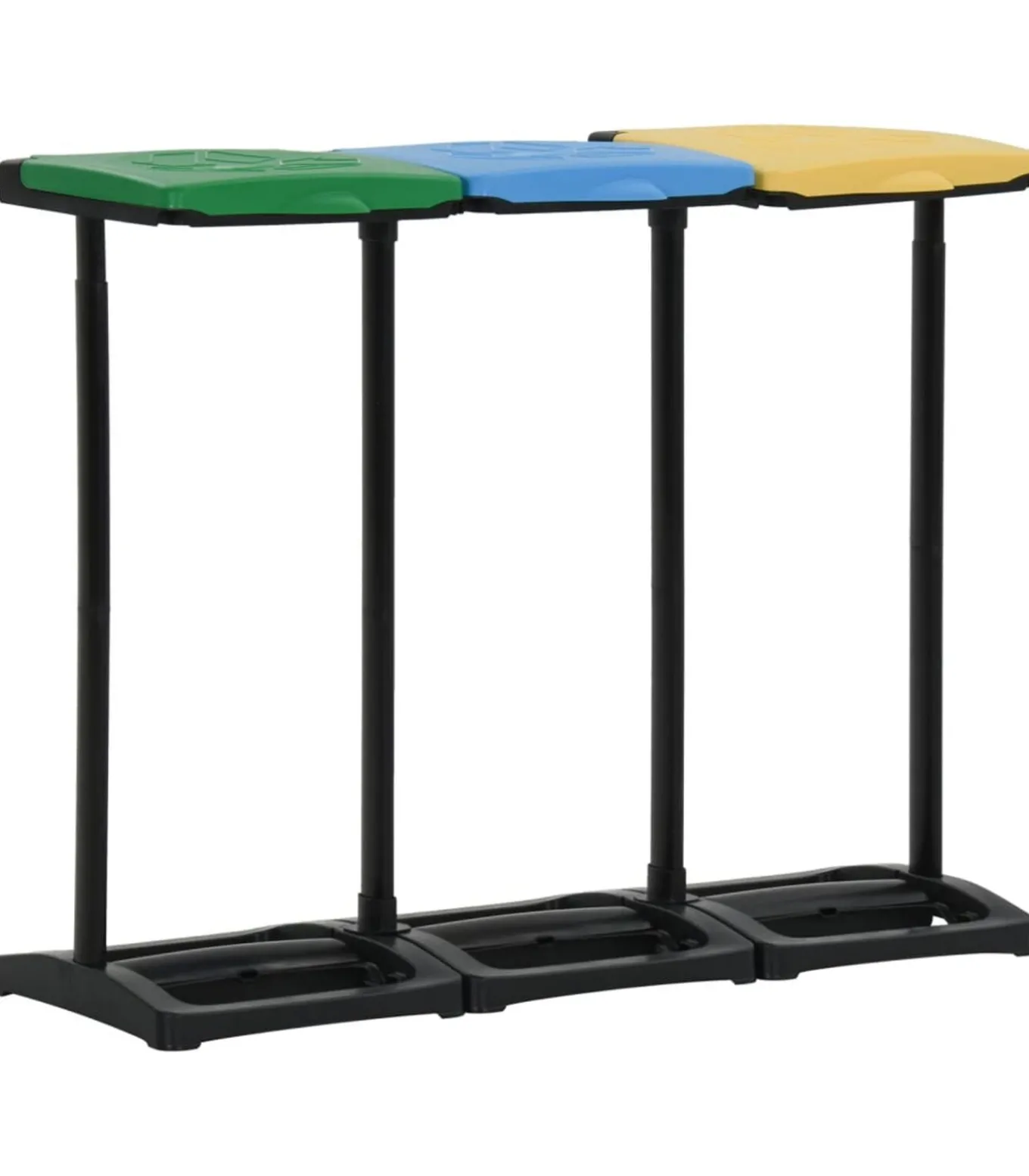 340989 Afvalzakstandaards met deksel 240-330 L PP meerkleurig