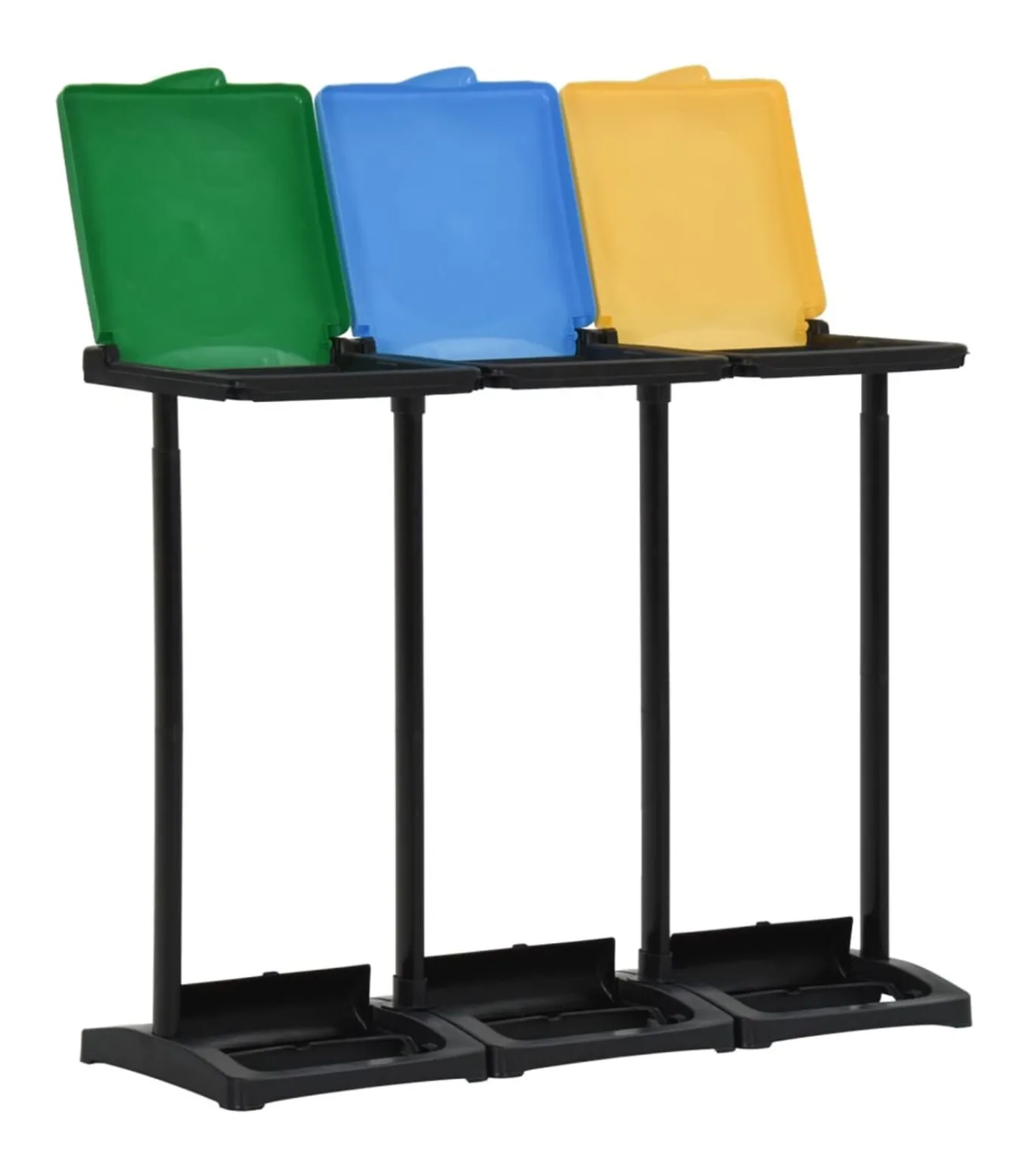 340989 Afvalzakstandaards met deksel 240-330 L PP meerkleurig