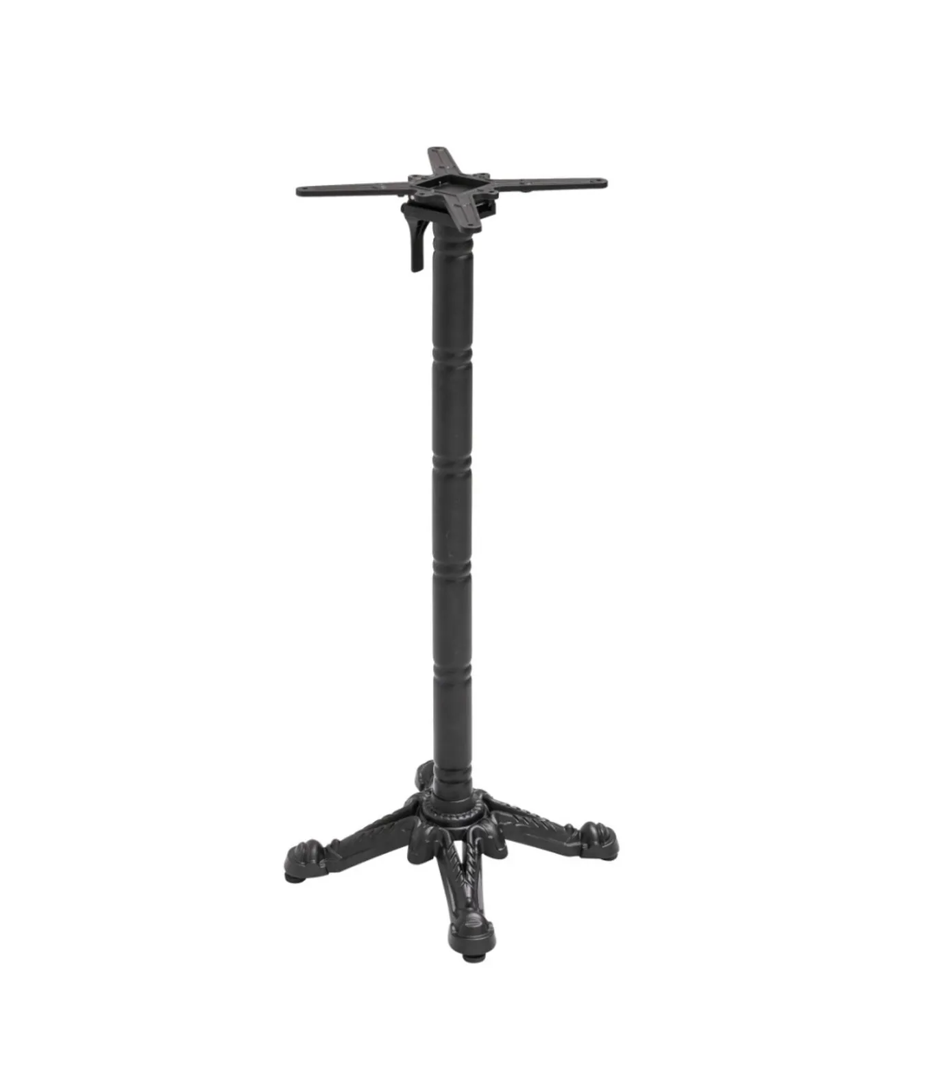 60 cm ronde hoge tafel kantelbaar zwart/zilver en zwart marmeren blad