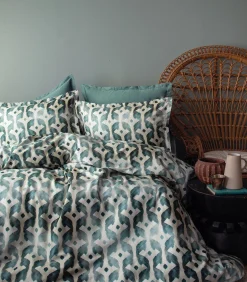 2 persoons beddengoed 240x220 cm+2 kussenslopen 63x63 cm katoensatijn