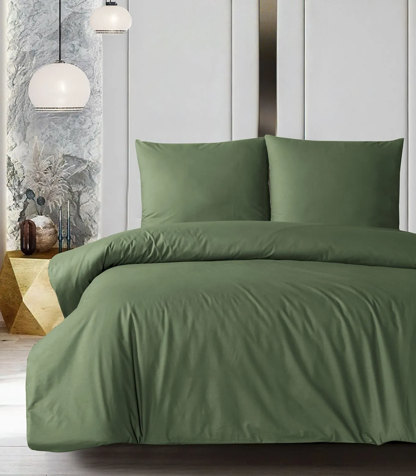 1 persoons beddengoed 140x200 cm+1 kussensloop 65x65 cm in katoen