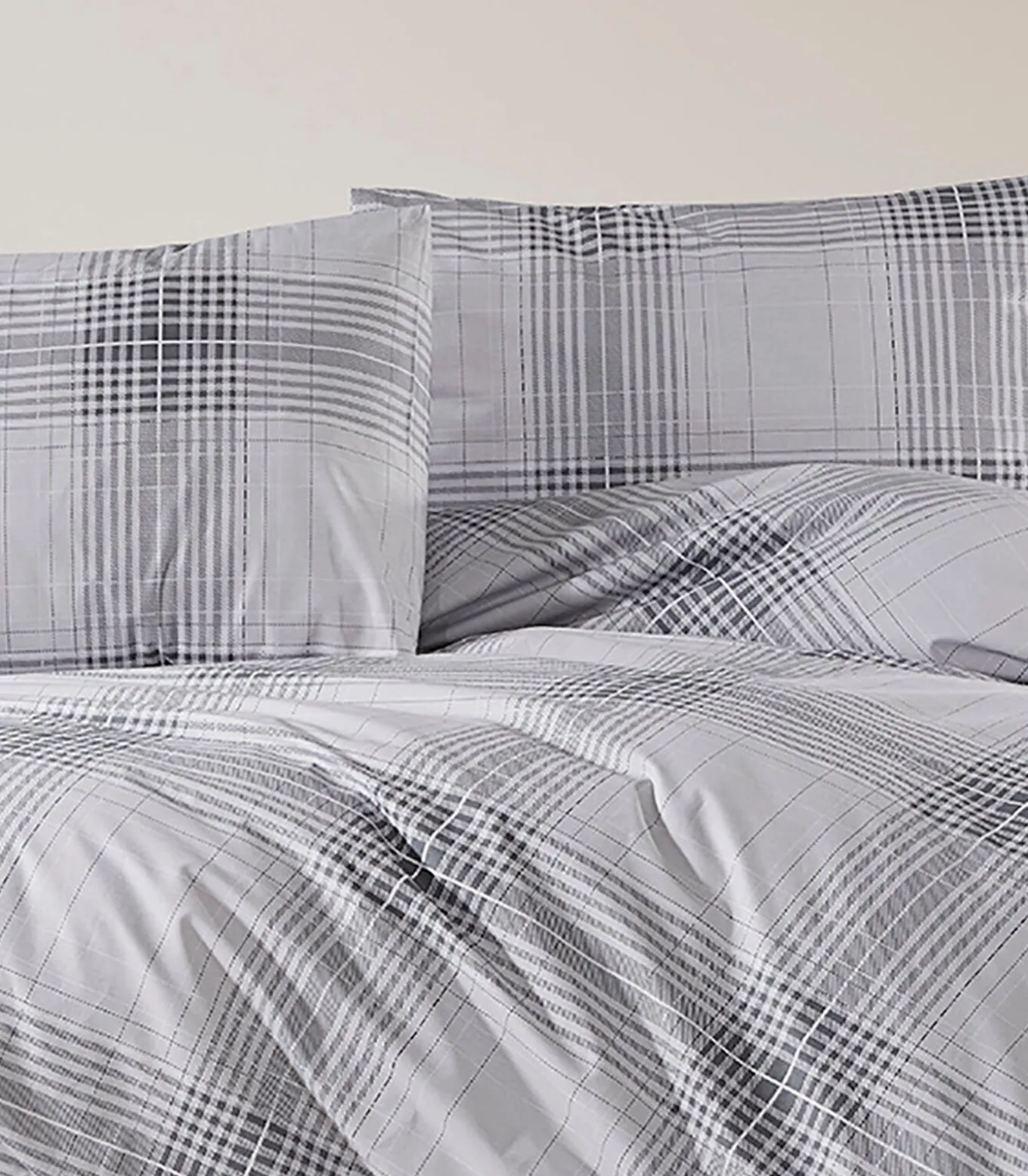 1 persoons beddengoed 140x200 cm+1 kussensloop 65x65 cm in katoen