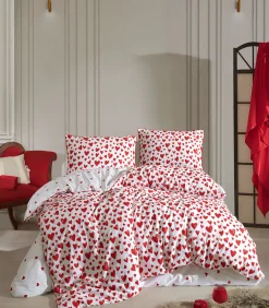 2 persoons beddengoed 200x200 cm+2 kussenslopen 65x65 cm in katoen