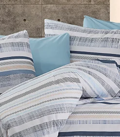 2 persoons beddengoed 240x220 cm+2 kussenslopen 65x65 cm in katoen