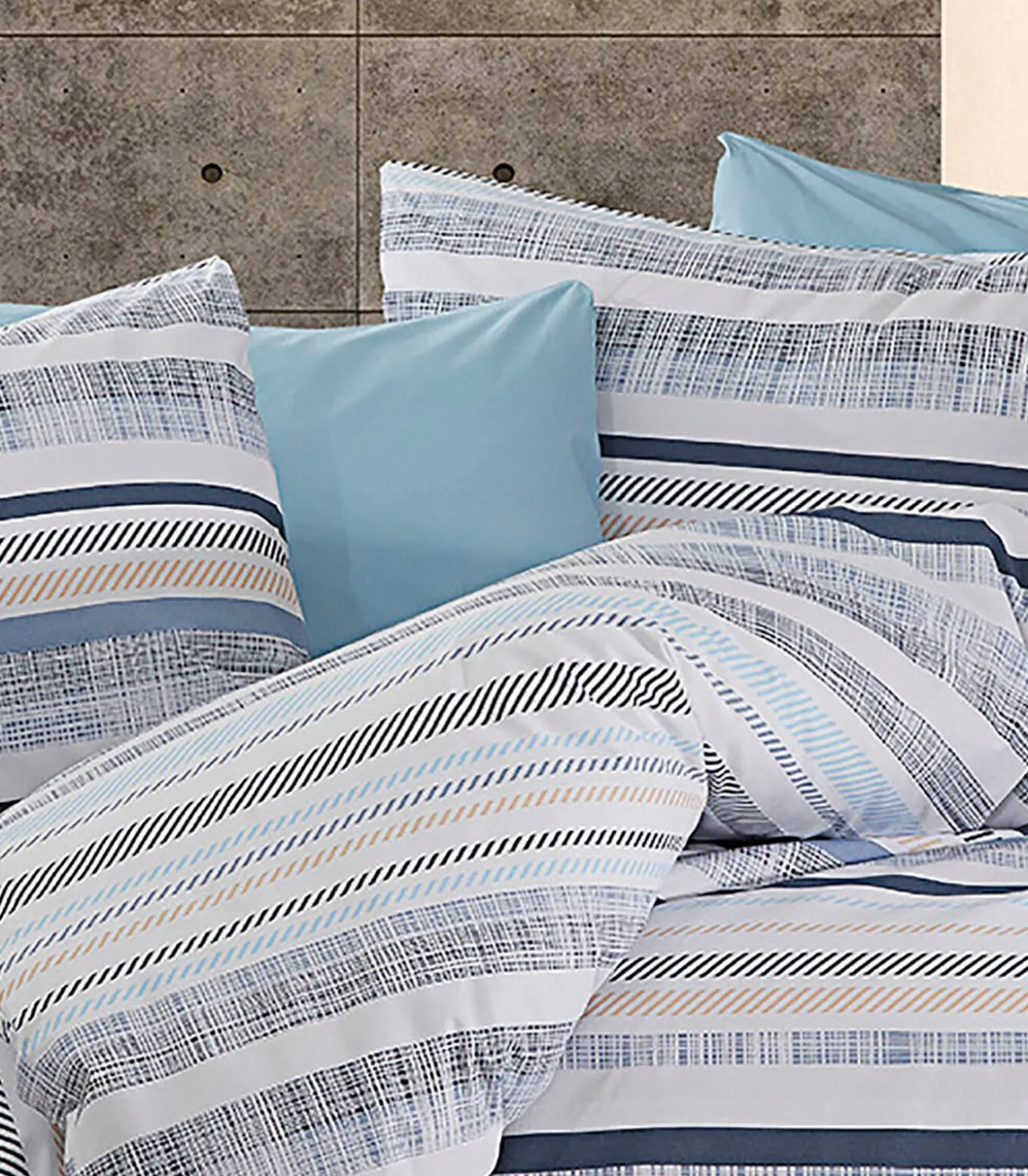 2 persoons beddengoed 240x220 cm+2 kussenslopen 65x65 cm in katoen