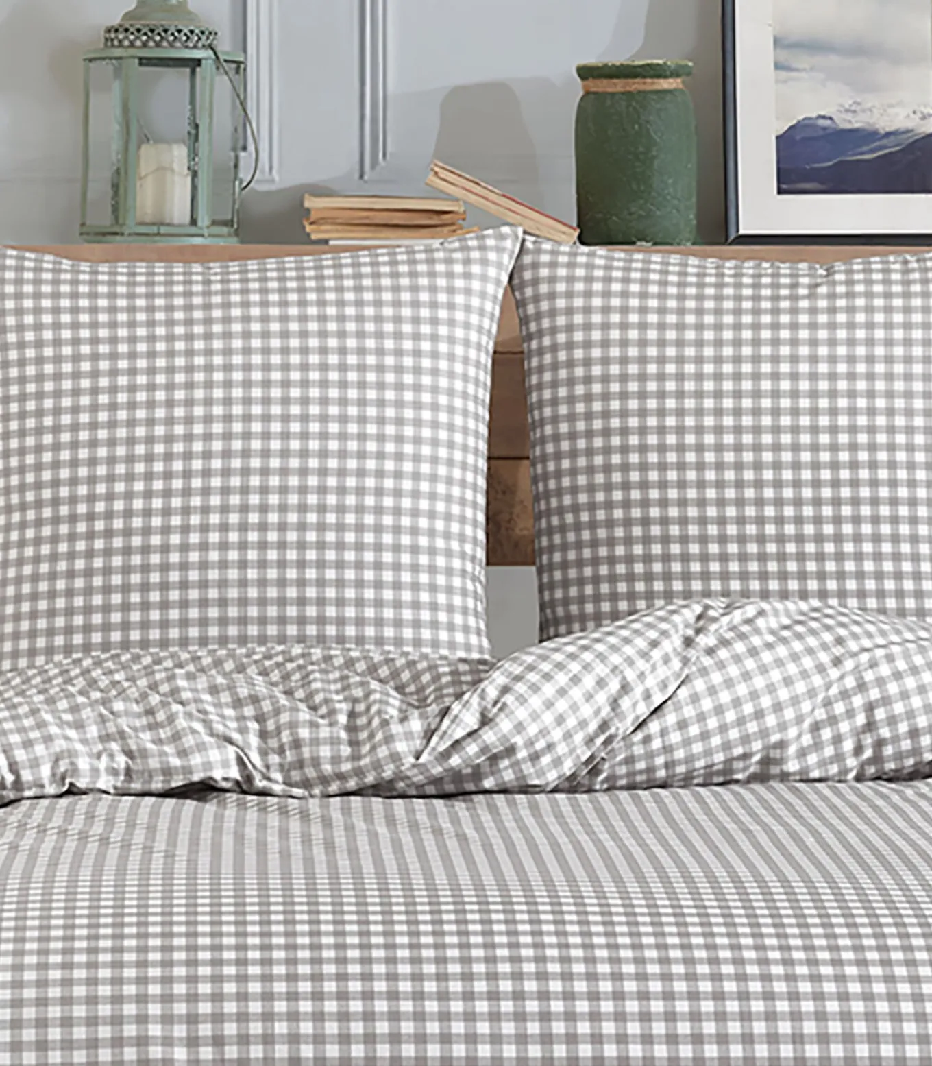 1 persoons beddengoed 140x200 cm+1 kussensloop 65x65 cm in katoen