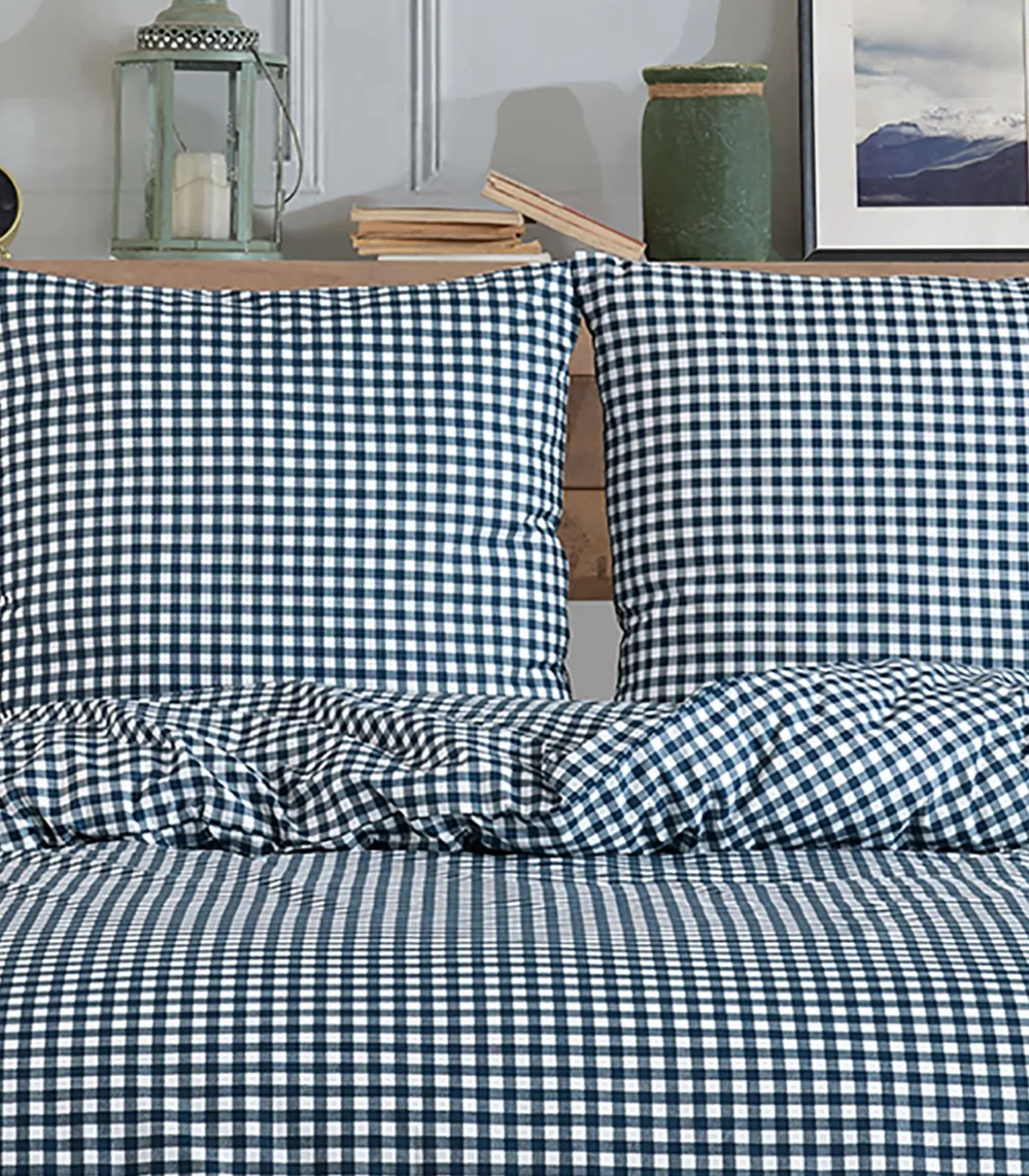 1 persoons beddengoed 140x200 cm+1 kussensloop 65x65 cm in katoen