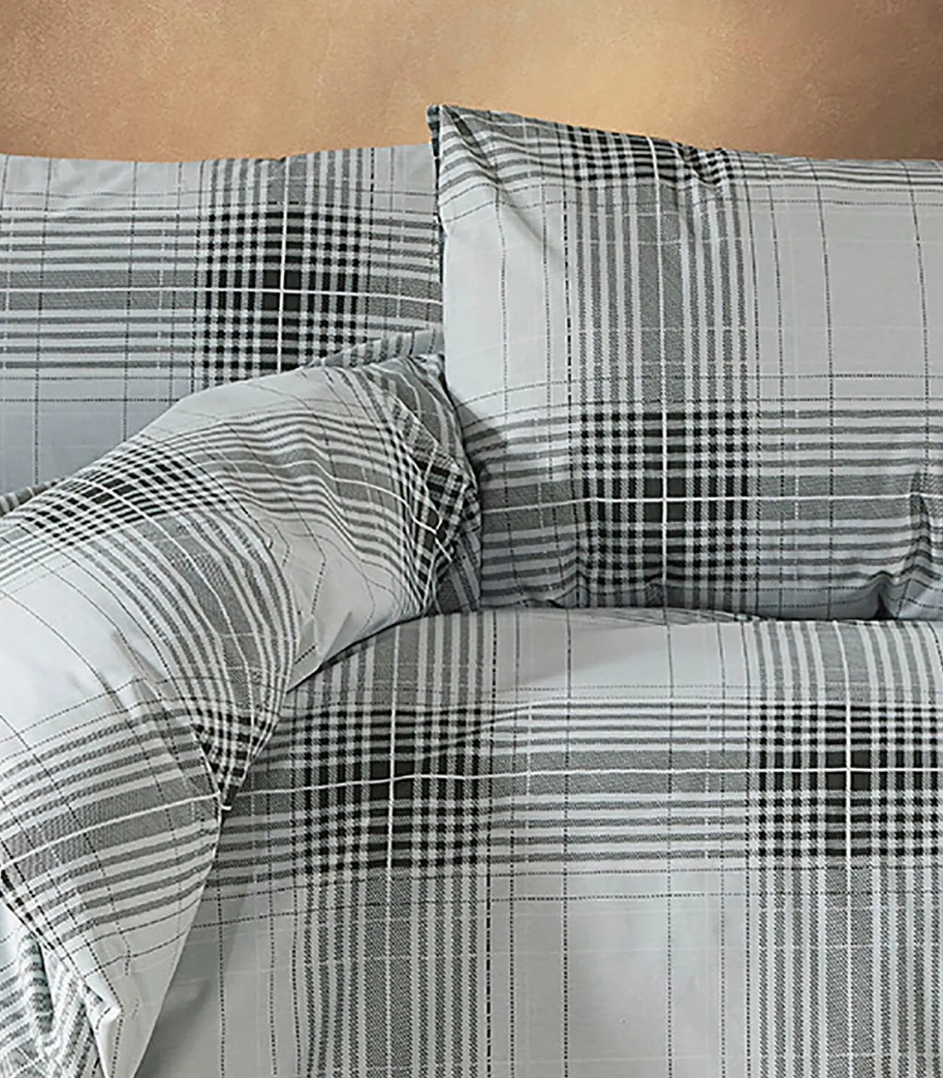 1 persoons beddengoed 140x200 cm+1 kussensloop 65x65 cm in katoen