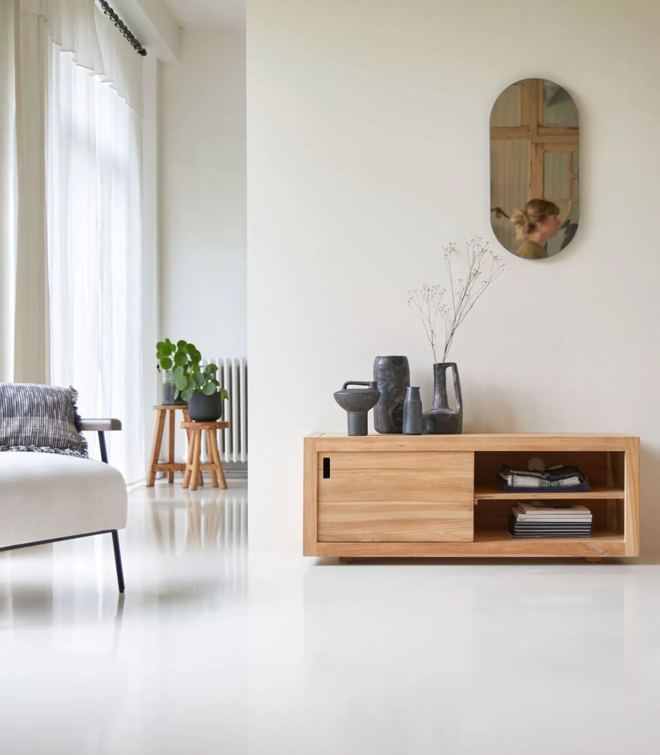 Adam - Teak tv-meubel 120 cm