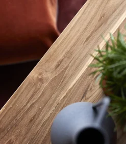 Adonis - Lage bijzettafel van massief gerecycled teakhout