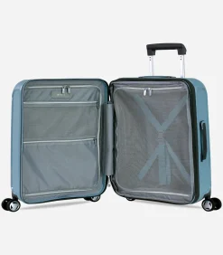 Aegis Expandable Handbagage Koffer 4 Wielen Lichtblauw