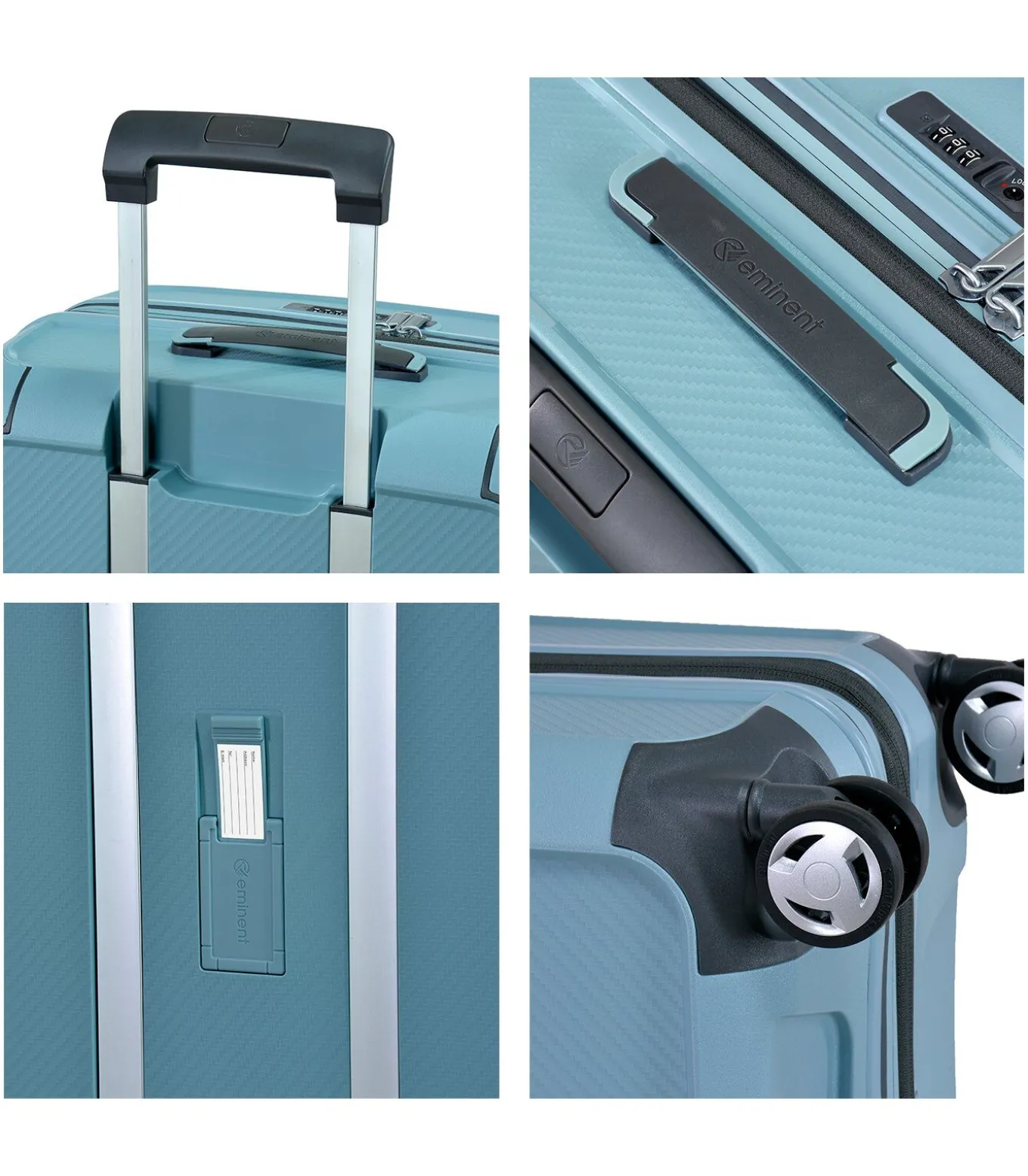 Aegis Expandable Middelgrote Koffer 4 Wielen Lichtblauw