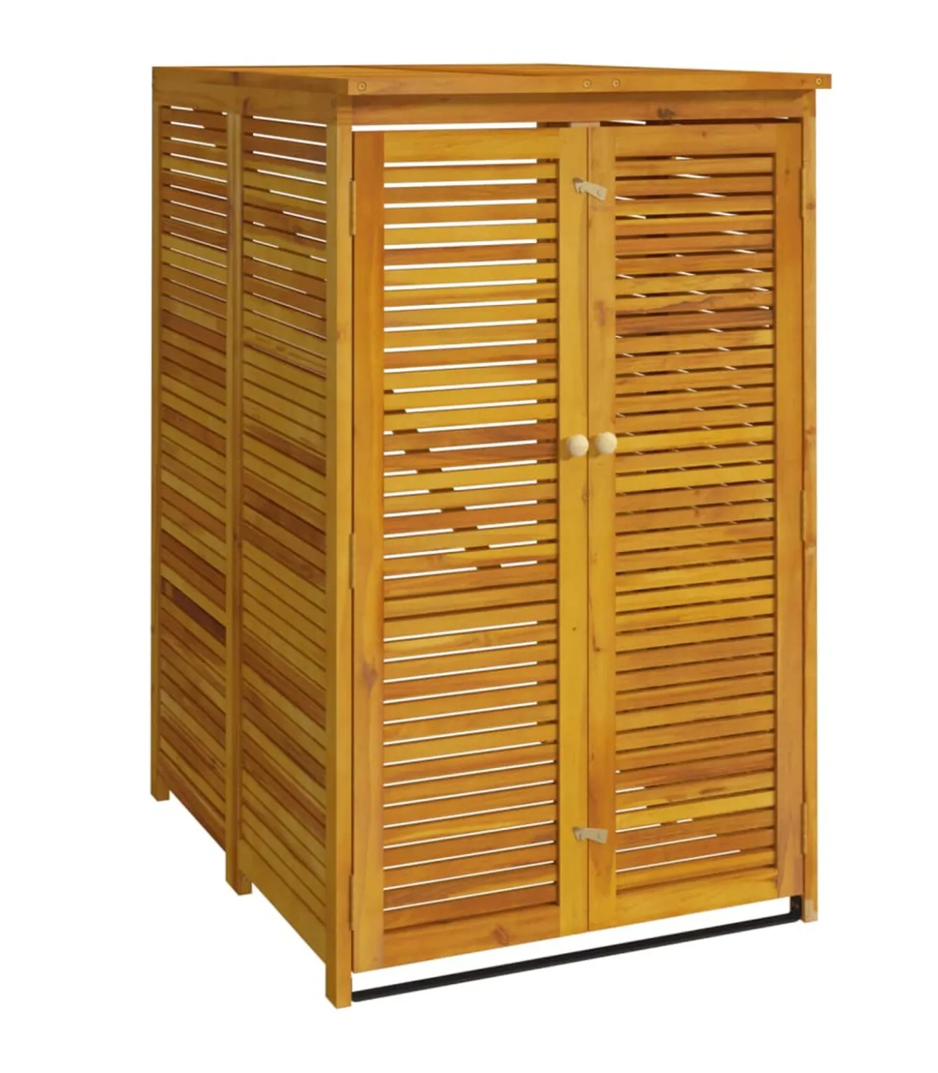 Afvalbakberging enkel 70x89x117 cm massief acaciahout