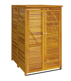 Afvalbakberging enkel 70x89x117 cm massief acaciahout