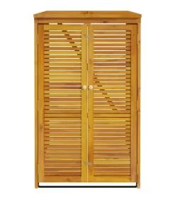 Afvalbakberging enkel 70x89x117 cm massief acaciahout