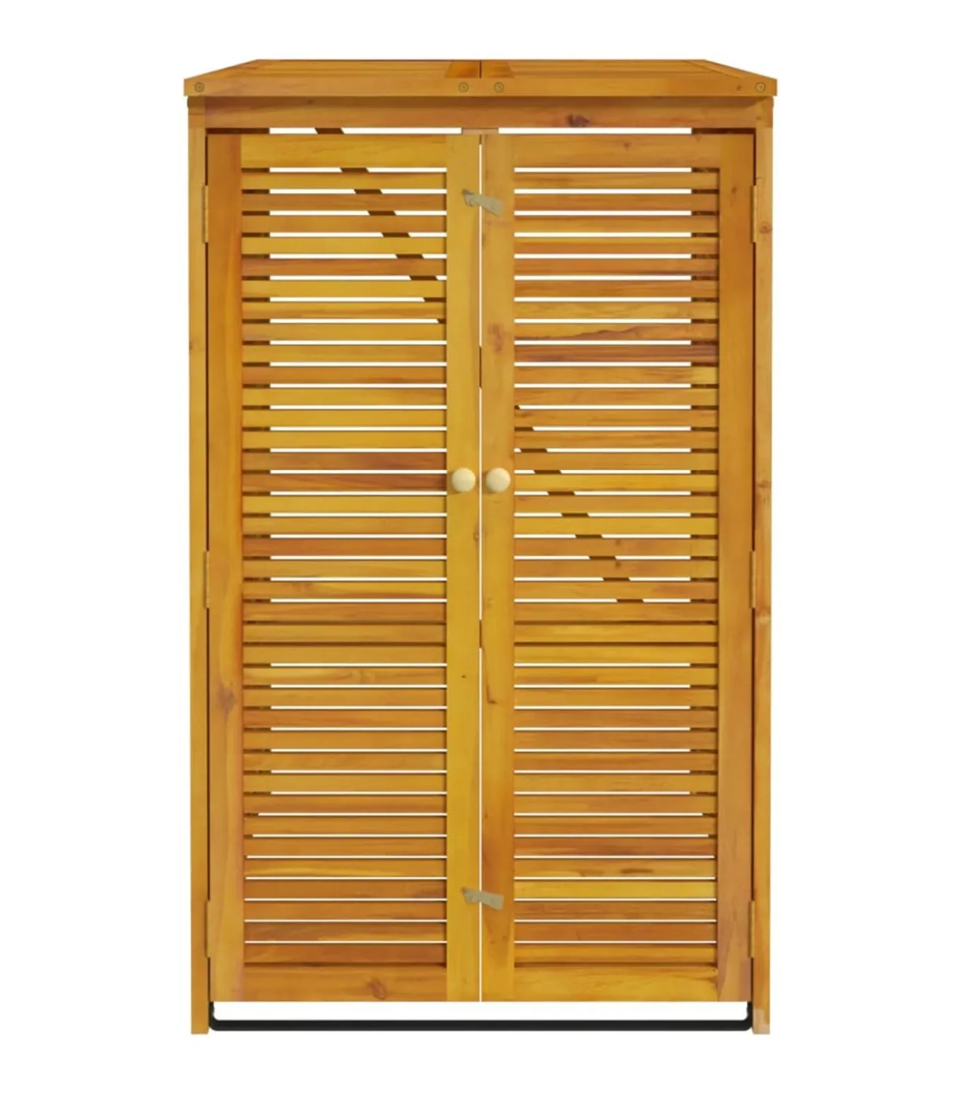 Afvalbakberging enkel 70x89x117 cm massief acaciahout