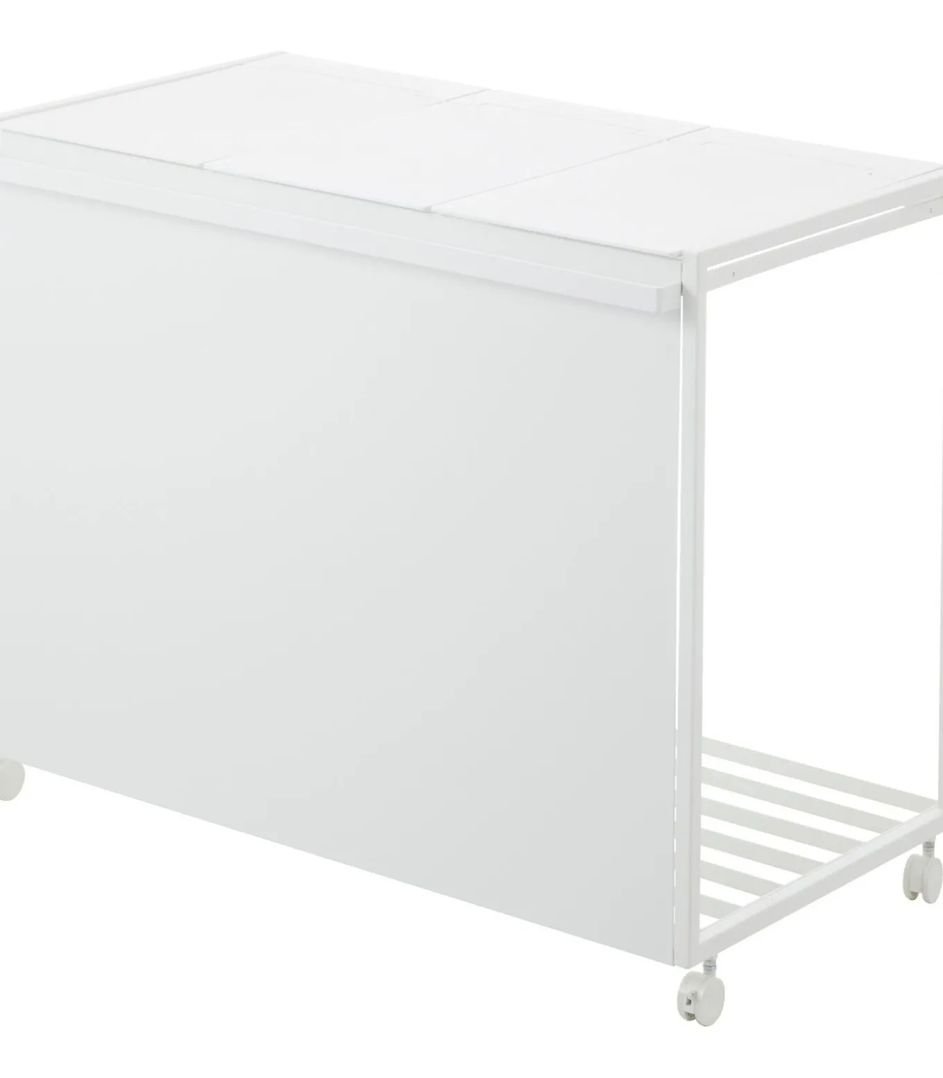 Afvalscheidingsprullenbak met wielen - 3 comp - Tower - Wit