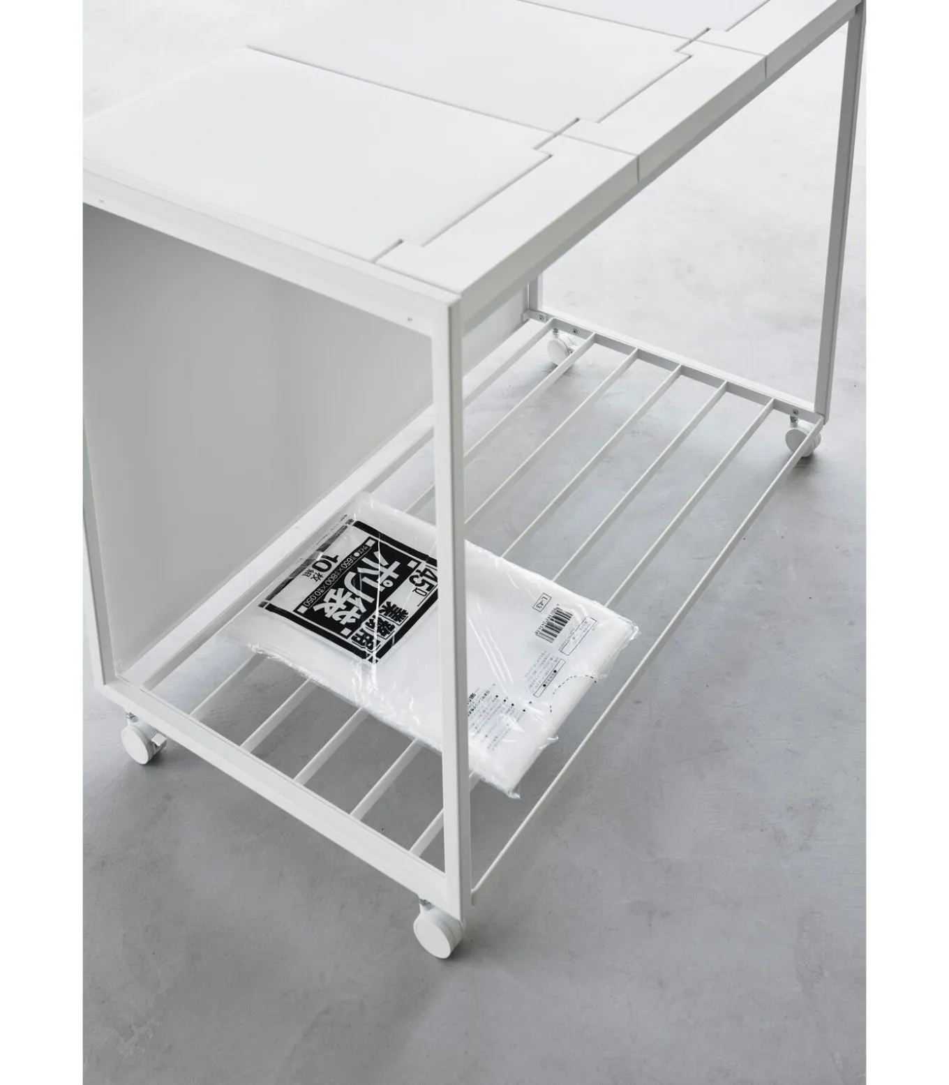 Afvalscheidingsprullenbak met wielen - 3 comp - Tower - Wit