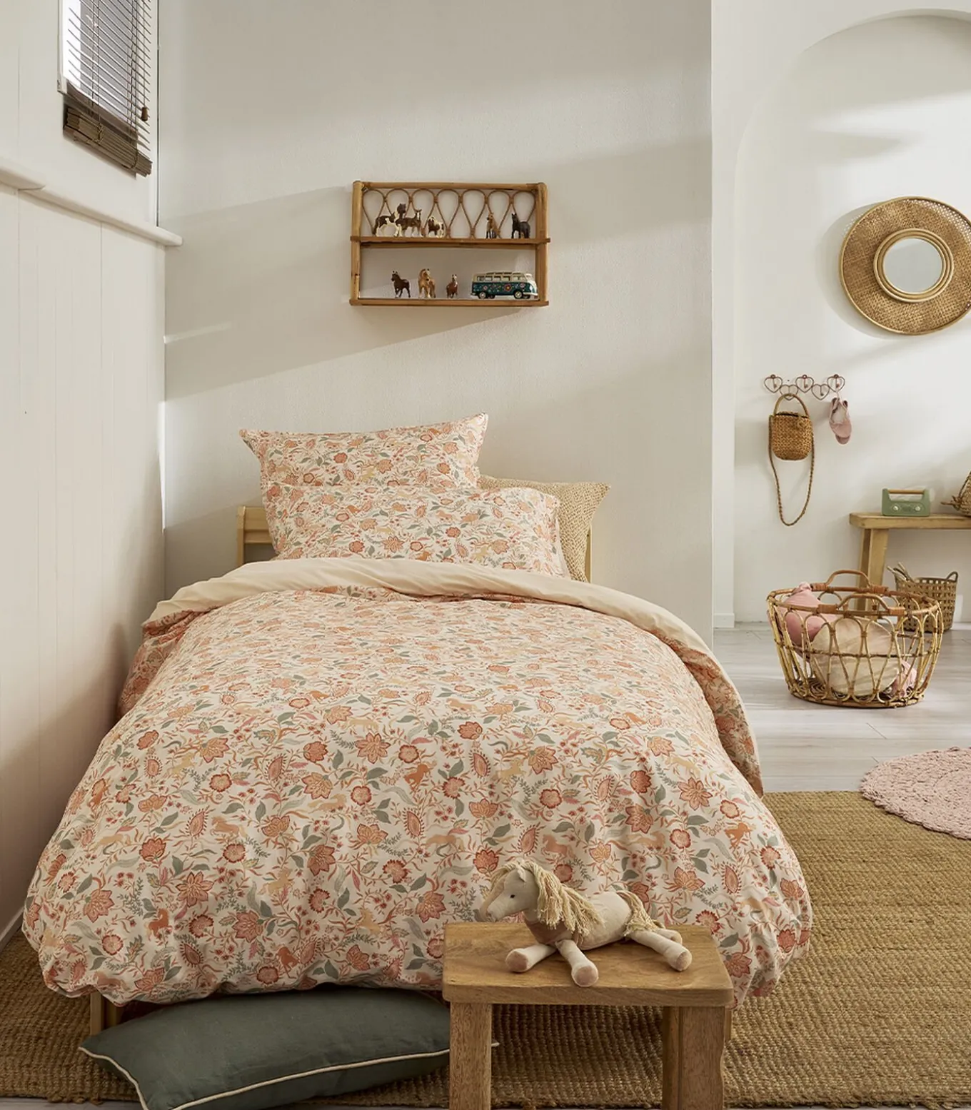 Allure - Bedlinnenset Dekbedovertrek + rechthoekige kussensloop in katoen perkal