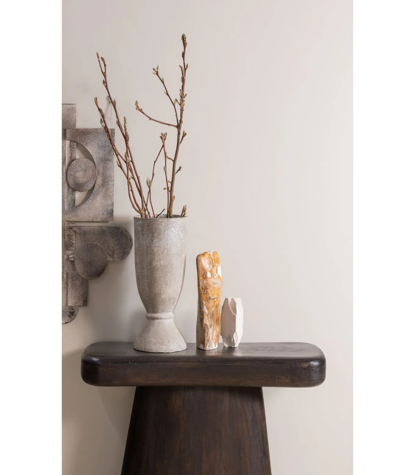 Amco Sidetable - Mango Hout - Zwart - 76x120x40