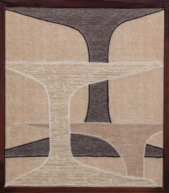 Anno Wanddeco - Katoen/Hout - Naturel/Bruin - 90x60x10