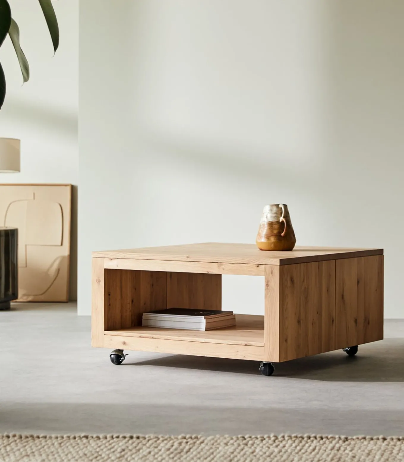 Anoa - Massief eiken vierkante salontafel