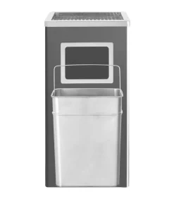 Asbak/prullenbak Hotel 45 L staal zwart