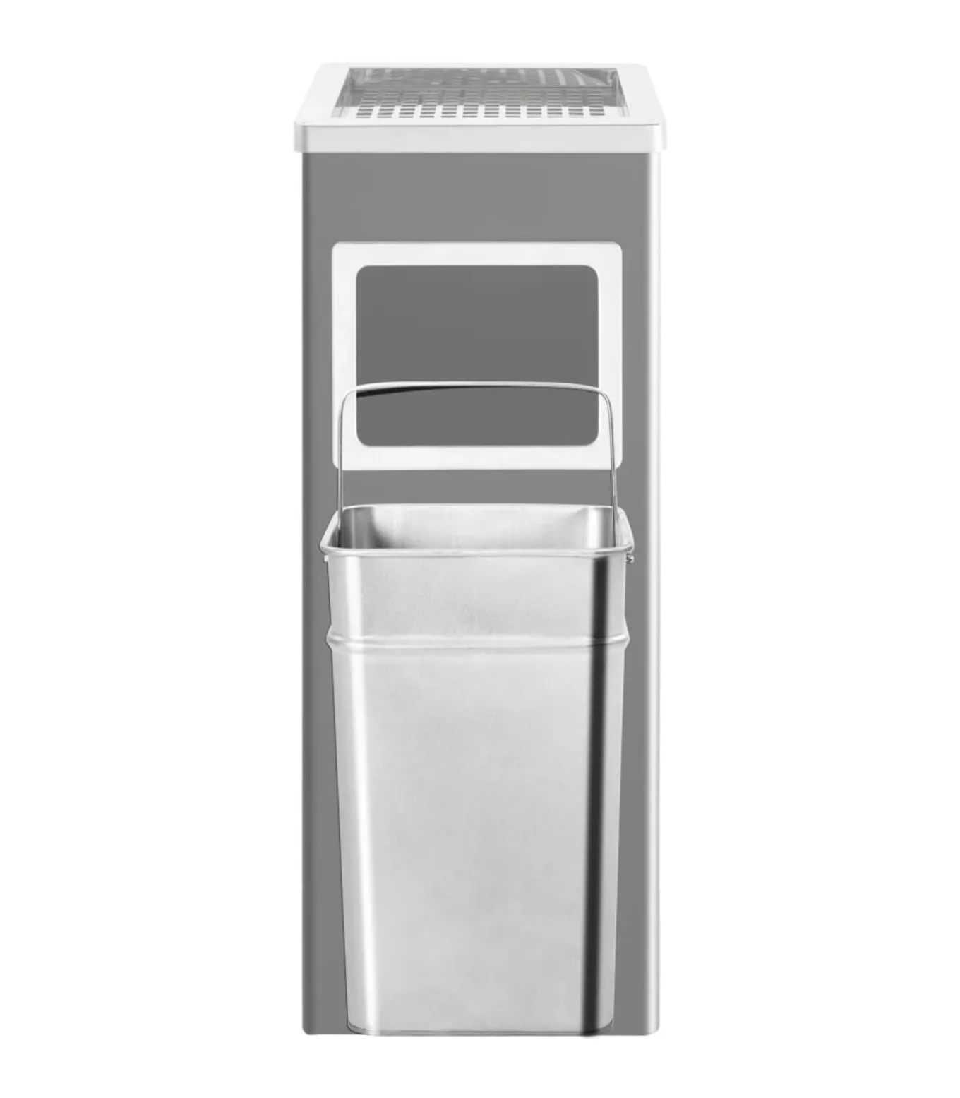 Asbak/prullenbak Hotel 36 L staal zwart