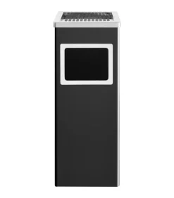 Asbak/prullenbak Hotel 36 L staal zwart