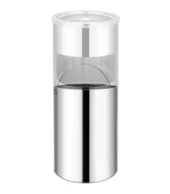 Asbak/prullenbak Hotel 30 L roestvrij staal