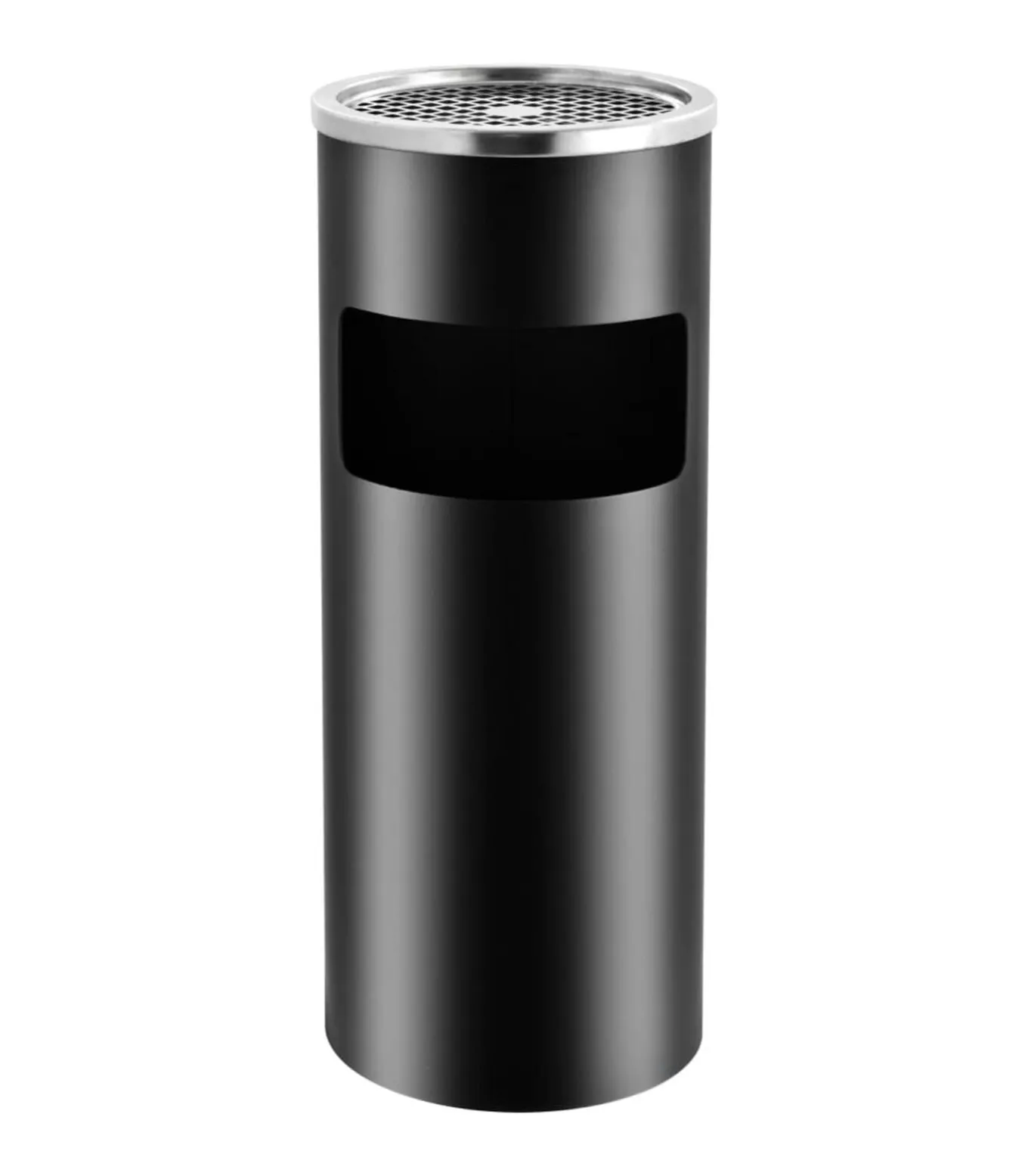 Asbak/prullenbak Hotel 30 L staal zwart