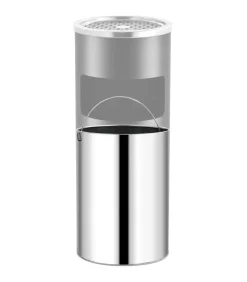 Asbak/prullenbak Hotel 30 L staal zwart