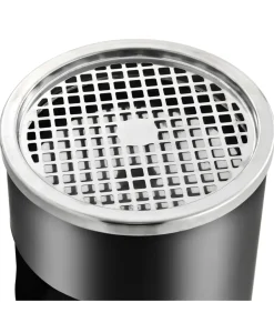 Asbak/prullenbak Hotel 30 L staal zwart