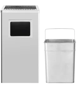 Asbak/prullenbak Hotel 45 L roestvrij staal