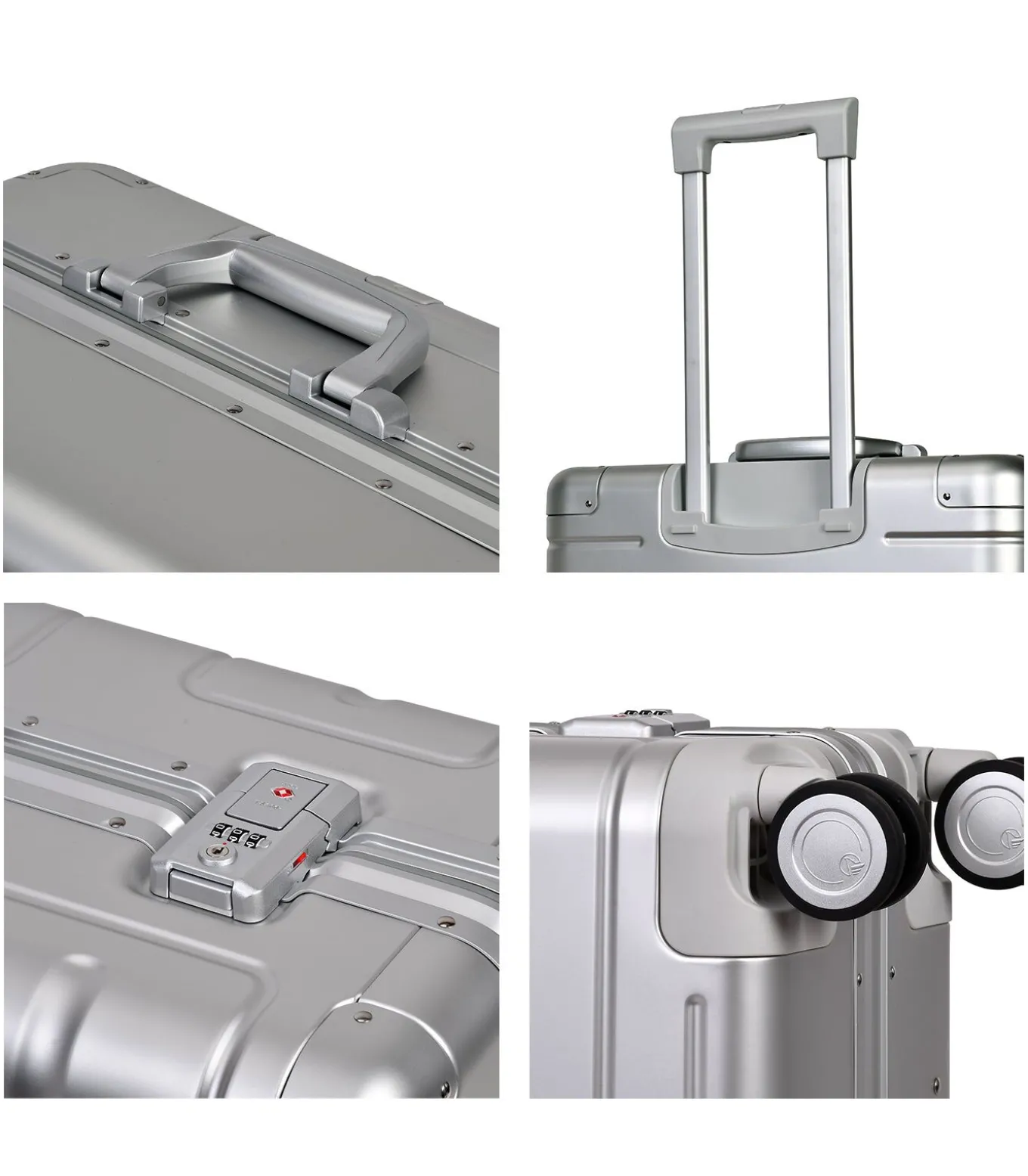 Athens Middelgrote Aluminium Koffer 4 Wielen