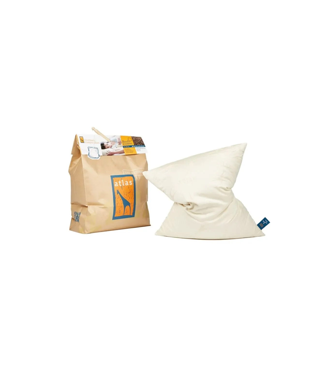 Atlas Boekweitkussen - Navulbaar Hoofdkussen - 50 x 60 cm
