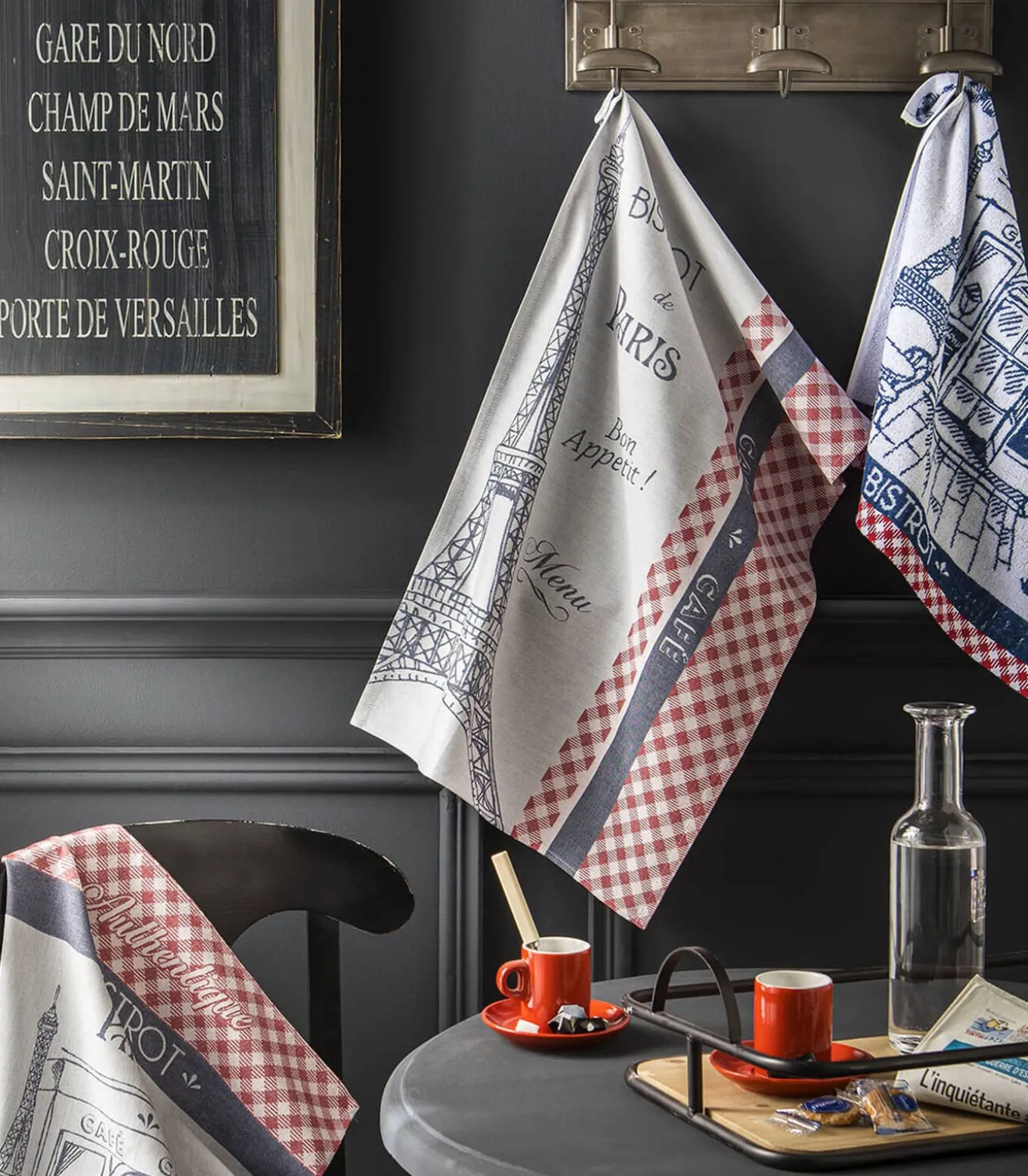 Authentique Bistrot - Tafellinnen Badstof keukenhanddoek