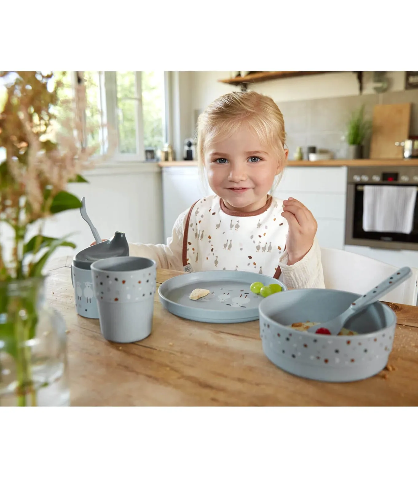 Baby schotel set Tiny Farmer Mouton/Oie