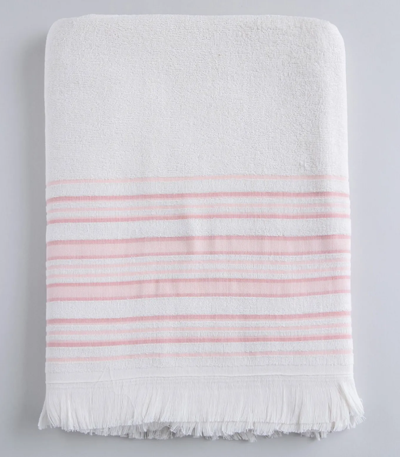 Badhanddoek Derin 100x150 cm Ecru/Lichtroze