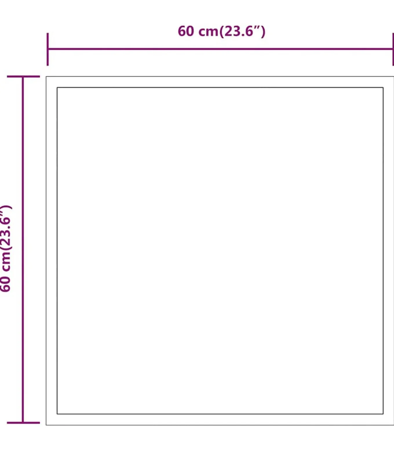 Badkamerspiegel LED 60x60 cm