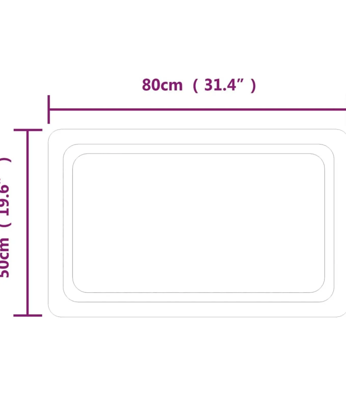 Badkamerspiegel LED 50x80 cm