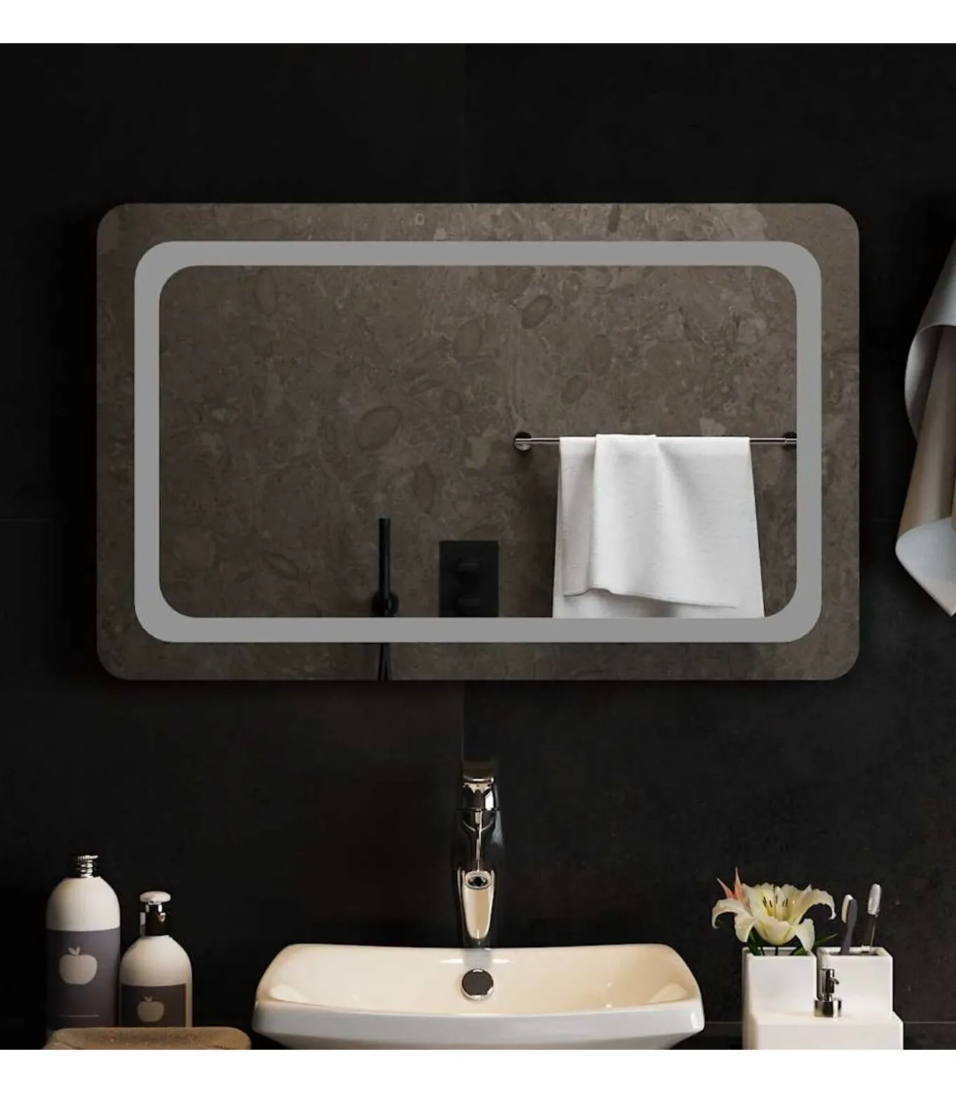 Badkamerspiegel LED 80x50 cm