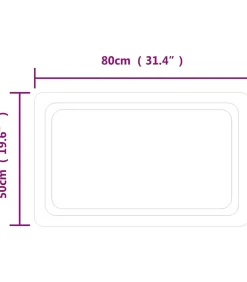 Badkamerspiegel LED 80x50 cm