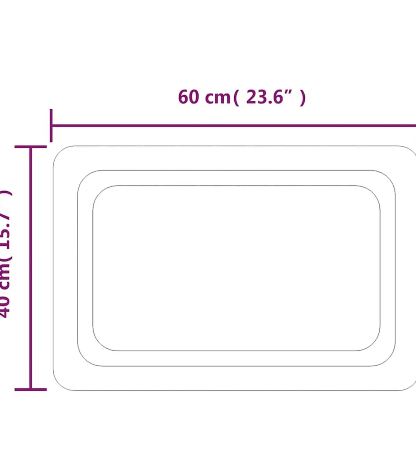 Badkamerspiegel LED 60x40 cm