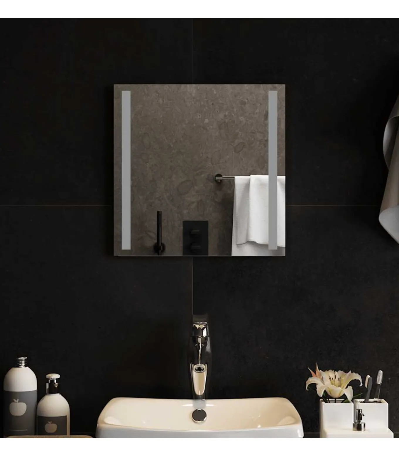 Badkamerspiegel LED 40x40 cm