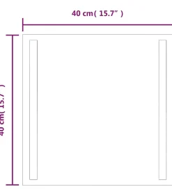Badkamerspiegel LED 40x40 cm