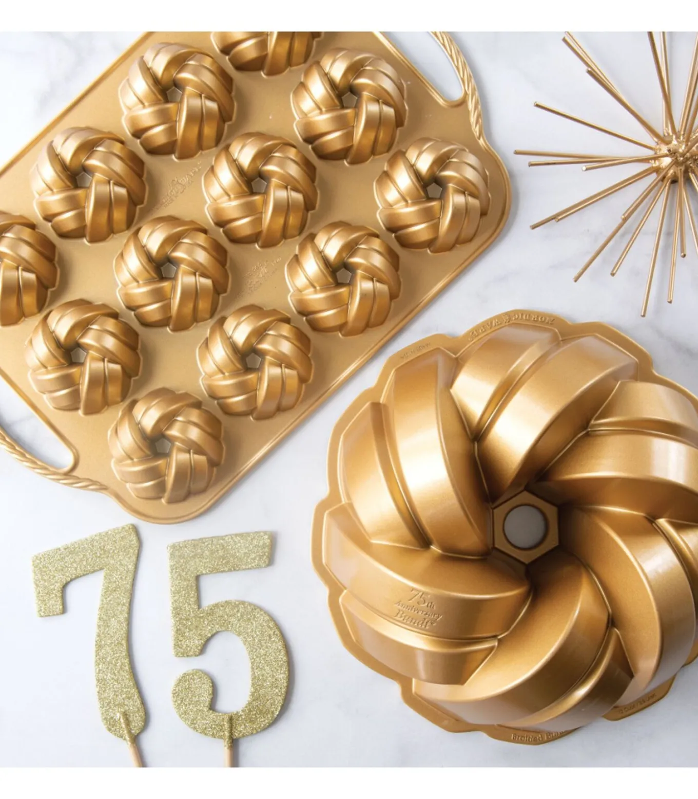 Bakvorm Braided Bundtette Goud - 12 stuks