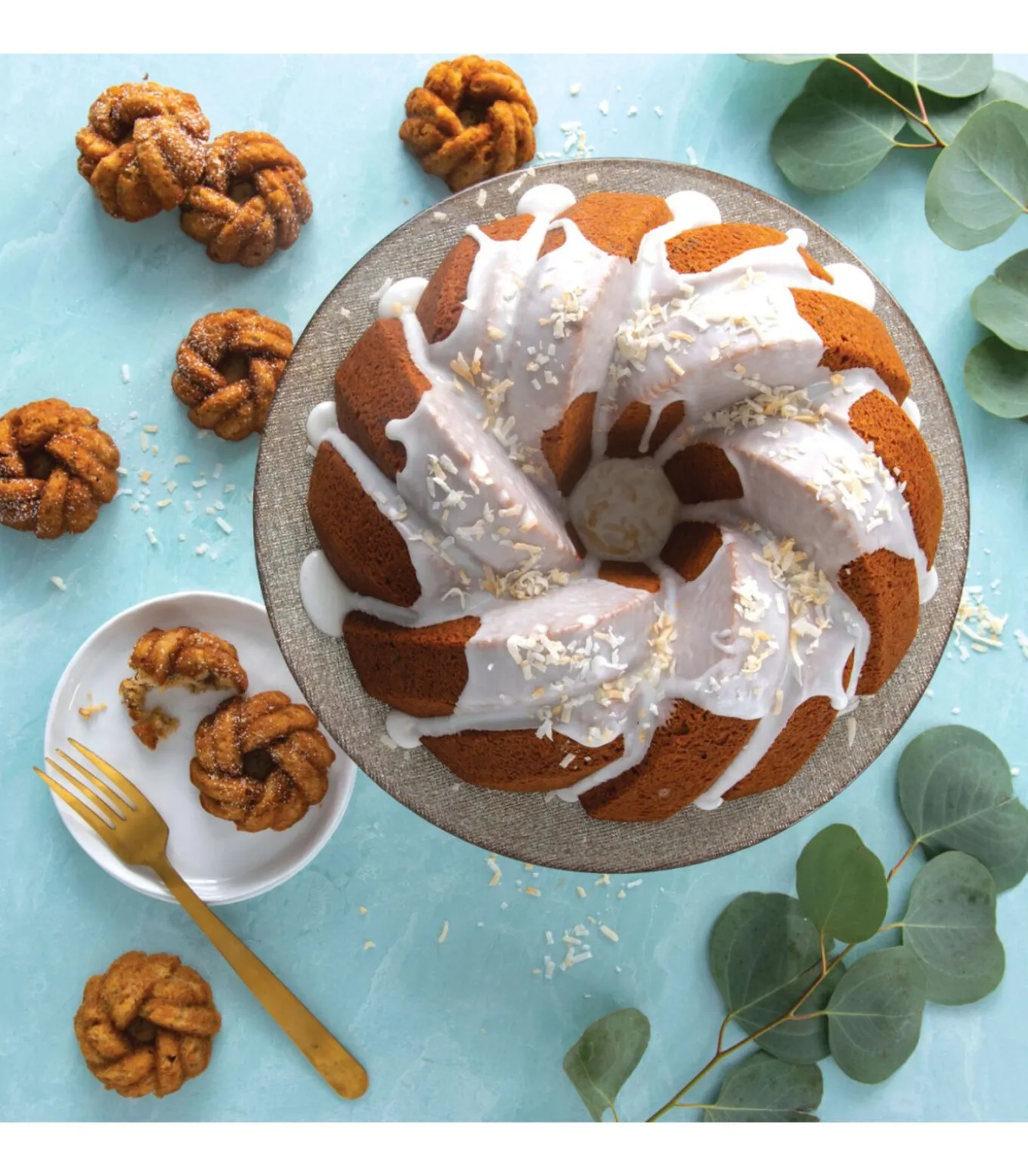 Bakvorm Braided Bundtette Goud - 12 stuks