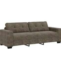 Bank met kussen Donkergrijs Kunstleer