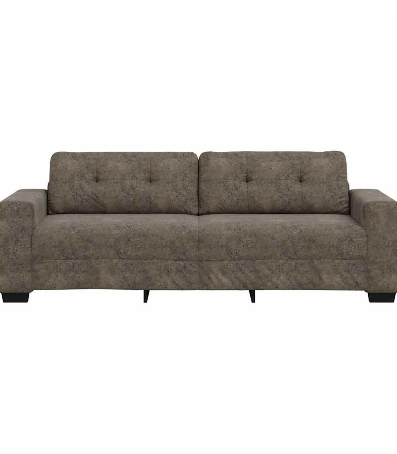 Bank met kussen Donkergrijs Kunstleer